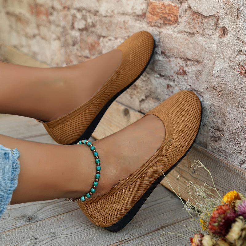 Amelia | Women Knit Ballet Flats Sandals
