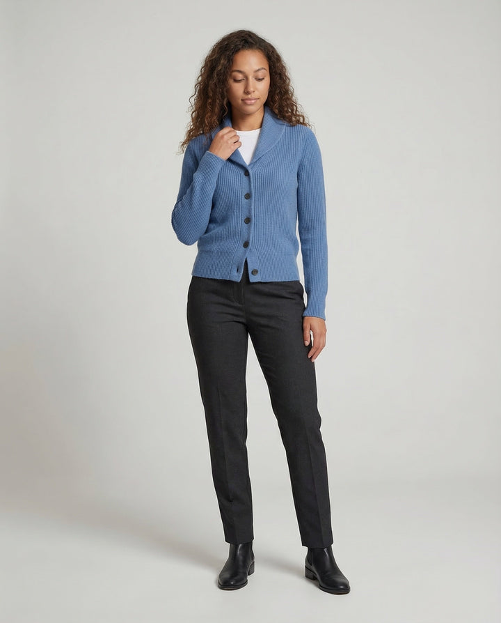 Isla | Ribbed Shawl Collar Women Clothing Cardigan