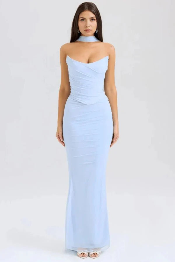 Daisy | Wedding Guest Ruched Maxi Dress