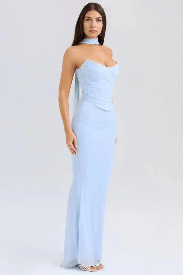 Daisy | Wedding Guest Ruched Maxi Dress