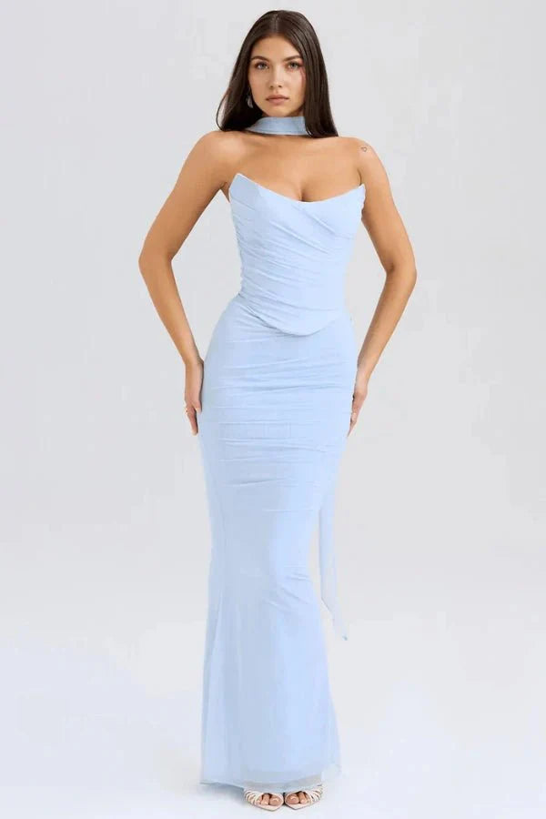 Daisy | Wedding Guest Ruched Maxi Dress