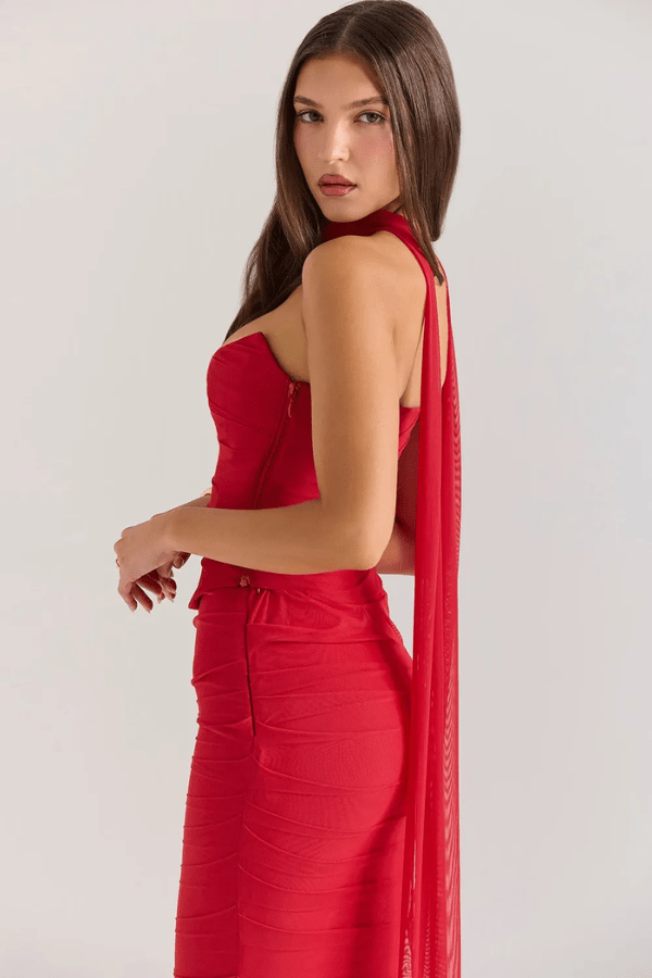 Daisy | Wedding Guest Ruched Maxi Dress