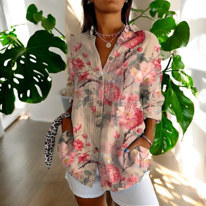 Ava | Print Women Clothing Button Blouse