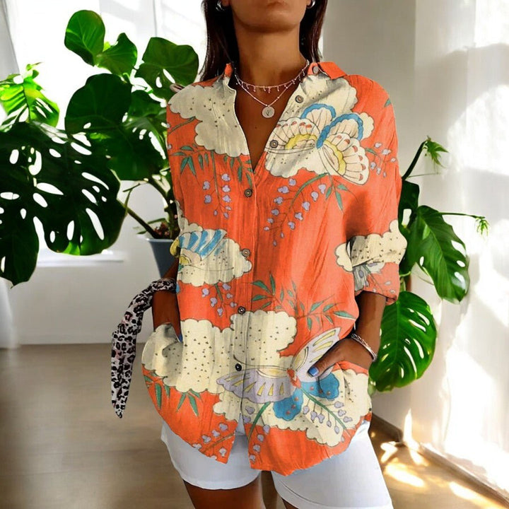 Ava | Print Women Clothing Button Blouse