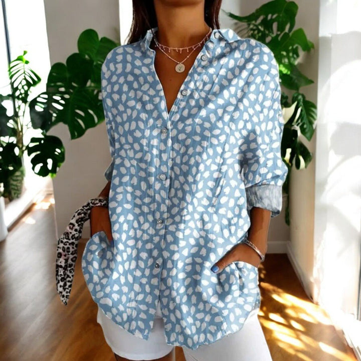 Ava | Print Women Clothing Button Blouse