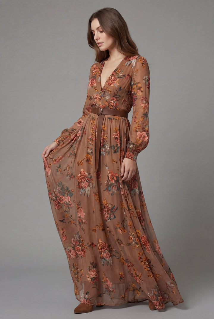 Elsie | Wedding Guest Chiffon Maxi Dress