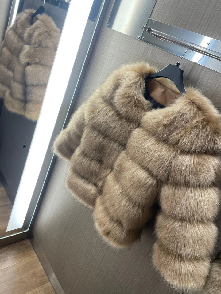 Sienna | Womens Cropped Fur Coat Jacket