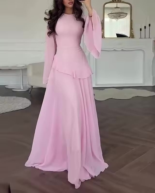 Darcey | Wedding Guest Flared Sleeve Maxi Dress