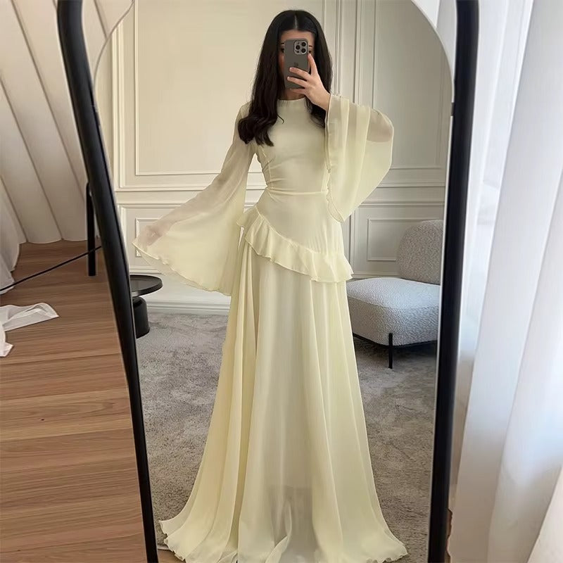 Darcey | Wedding Guest Flared Sleeve Maxi Dress