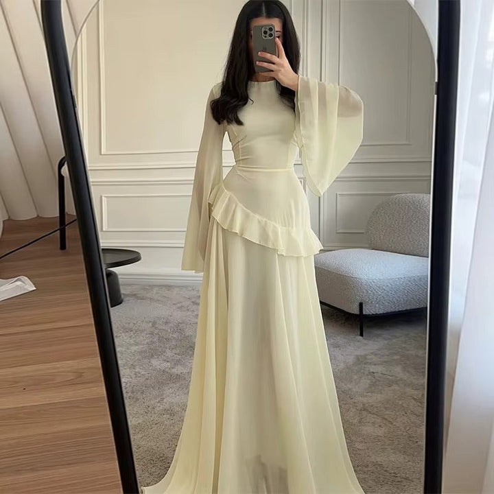 Darcey | Wedding Guest Flared Sleeve Maxi Dress