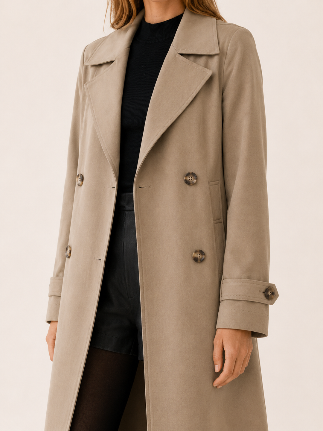 Ivy | Womens Coats Double-Breasted Longline Coat