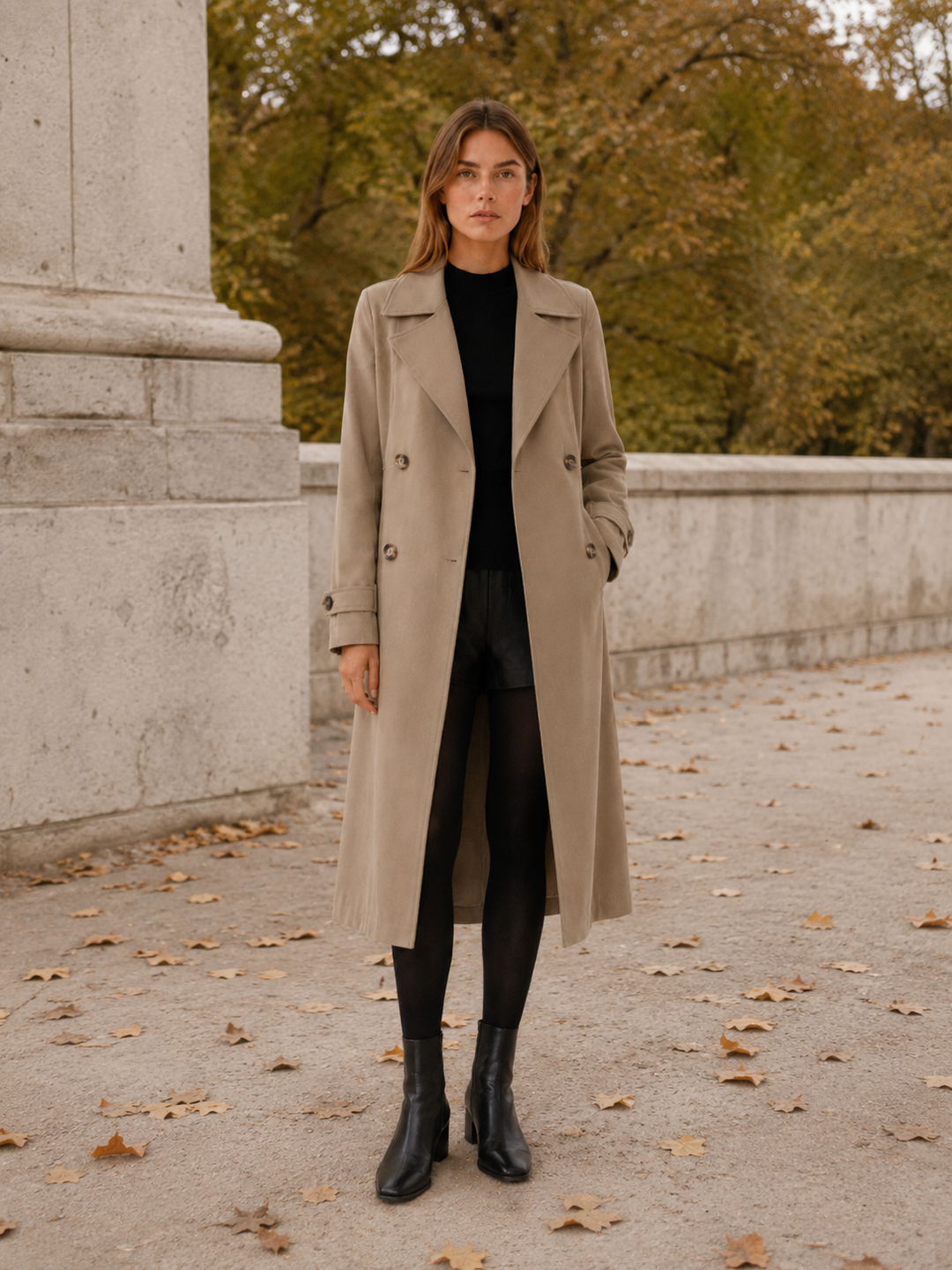 Ivy | Womens Coats Double-Breasted Longline Coat
