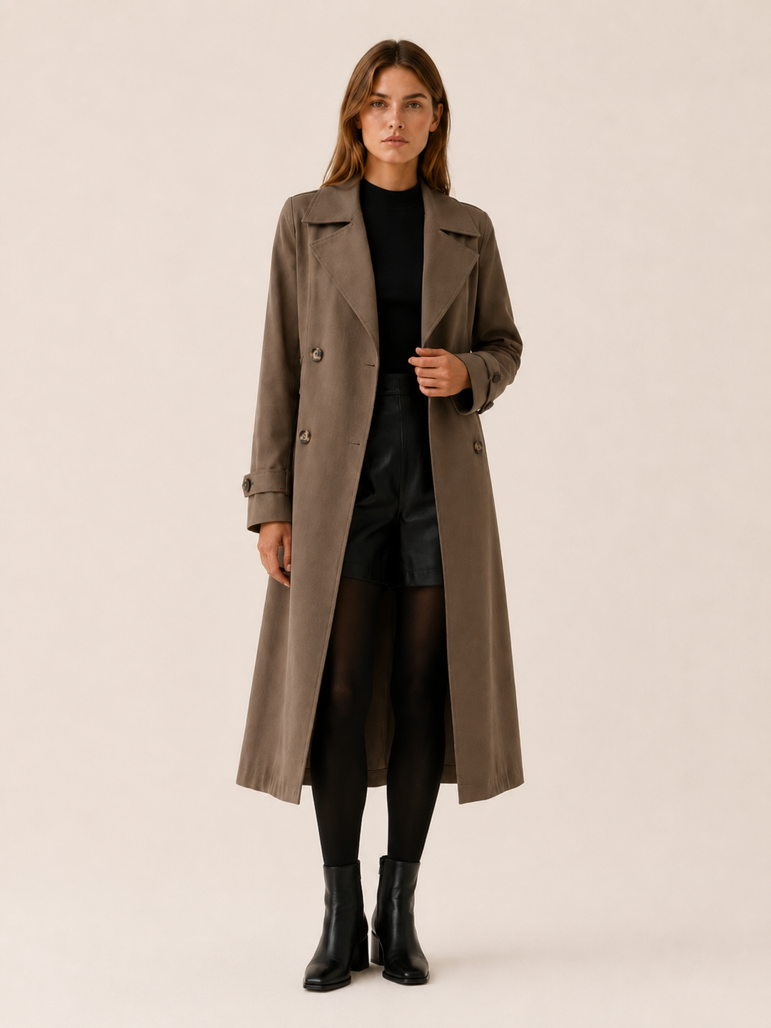 Ivy | Womens Coats Double-Breasted Longline Coat