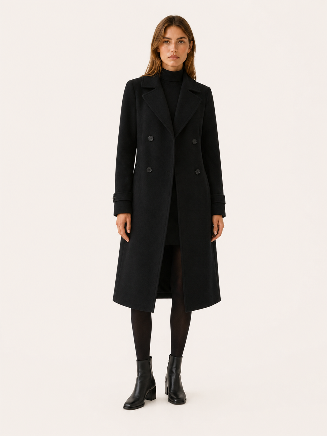 Ivy | Womens Coats Double-Breasted Longline Coat