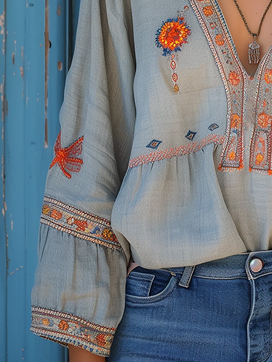 Ivy | Embroidered Boho Women Clothing Blouse