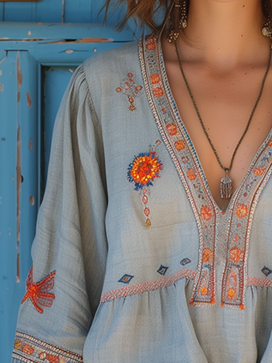 Ivy | Embroidered Boho Women Clothing Blouse