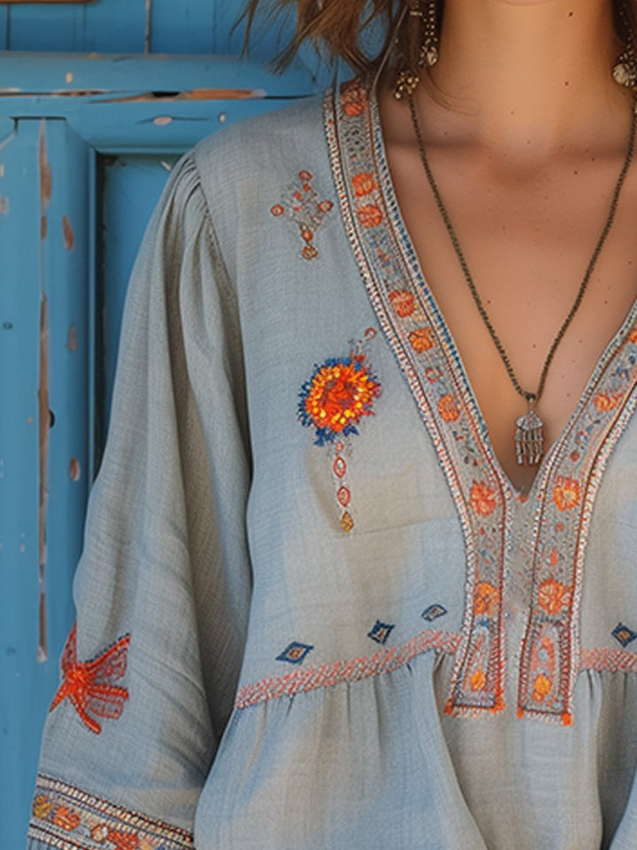 Ivy | Embroidered Boho Women Clothing Blouse