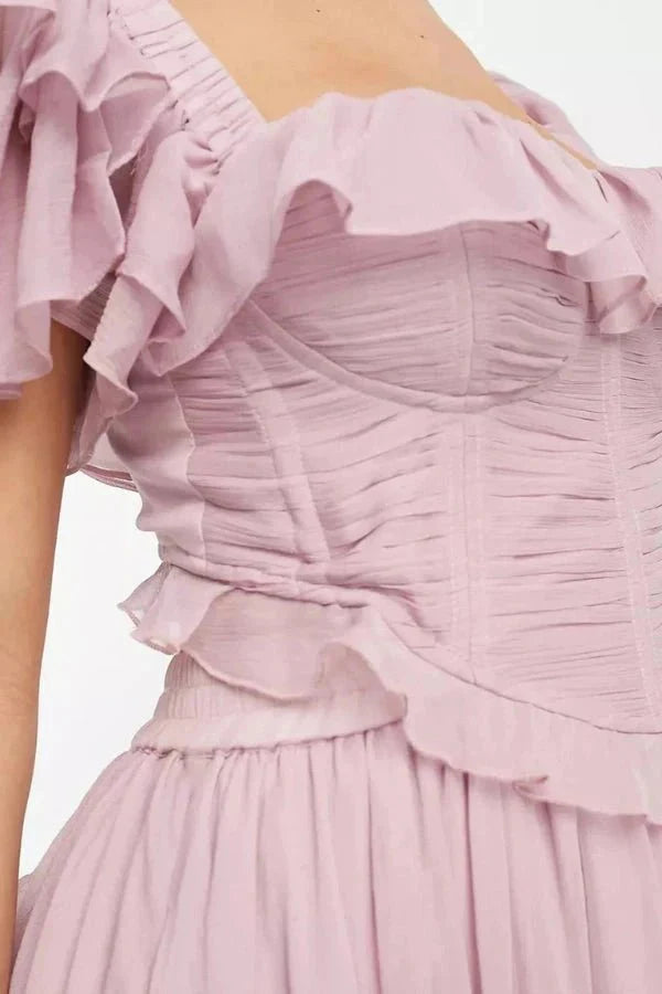 Matilda | Wedding Guest Ruffle Midi Dress Women