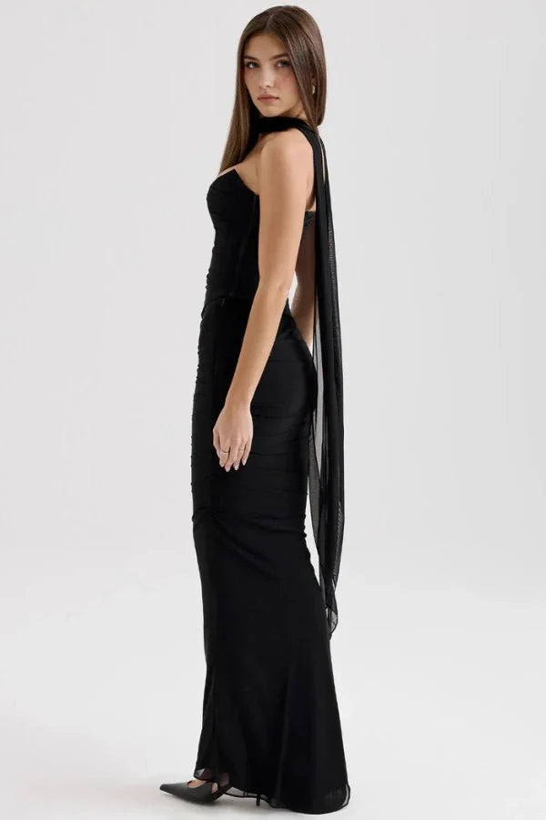 Daisy | Wedding Guest Ruched Maxi Dress