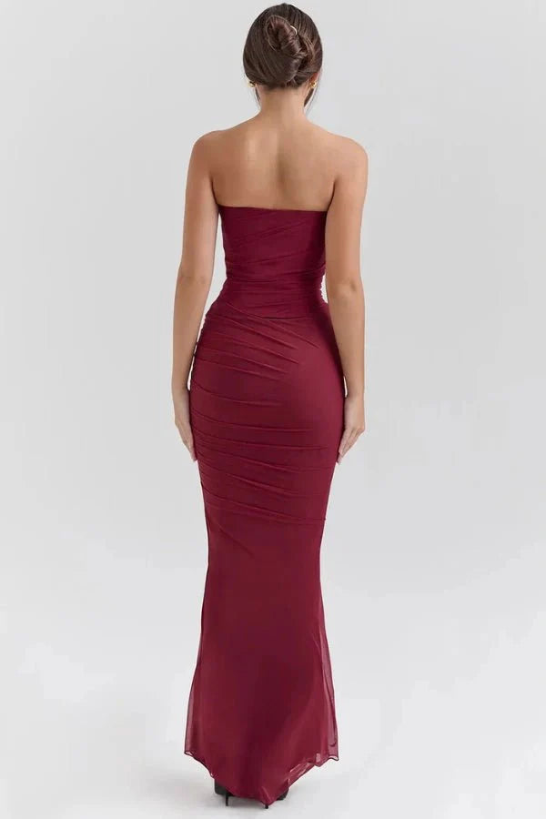Daisy | Wedding Guest Ruched Maxi Dress