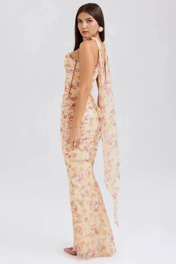 Daisy | Wedding Guest Ruched Maxi Dress