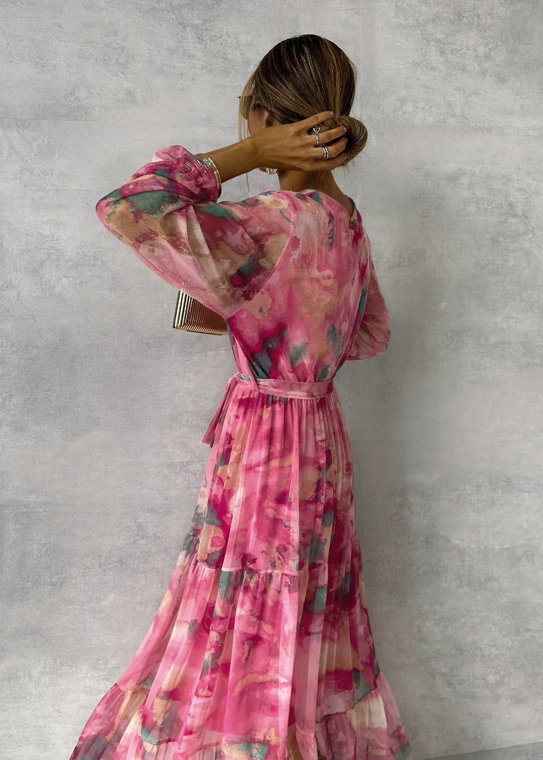 Imogen | Wedding Guest Floral Wrap Maxi Dress
