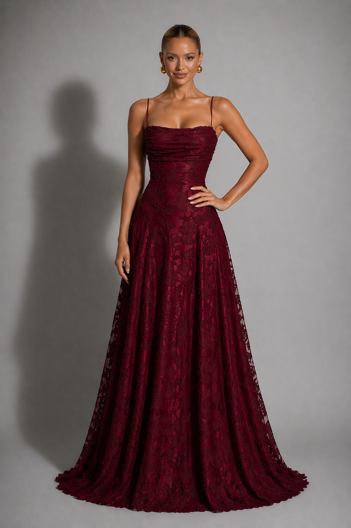 Gemma | Wedding Guest Lace Maxi Dress