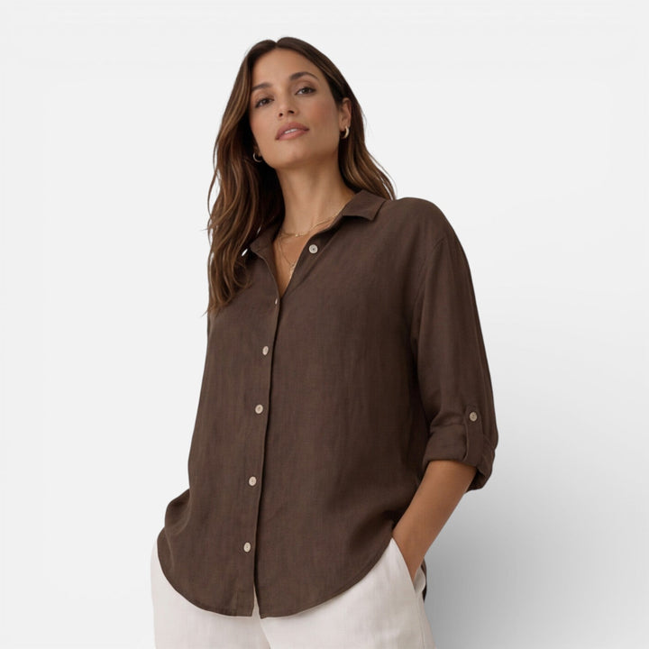 Tamsin | Women Clothing Linen Button-Down Shirt
