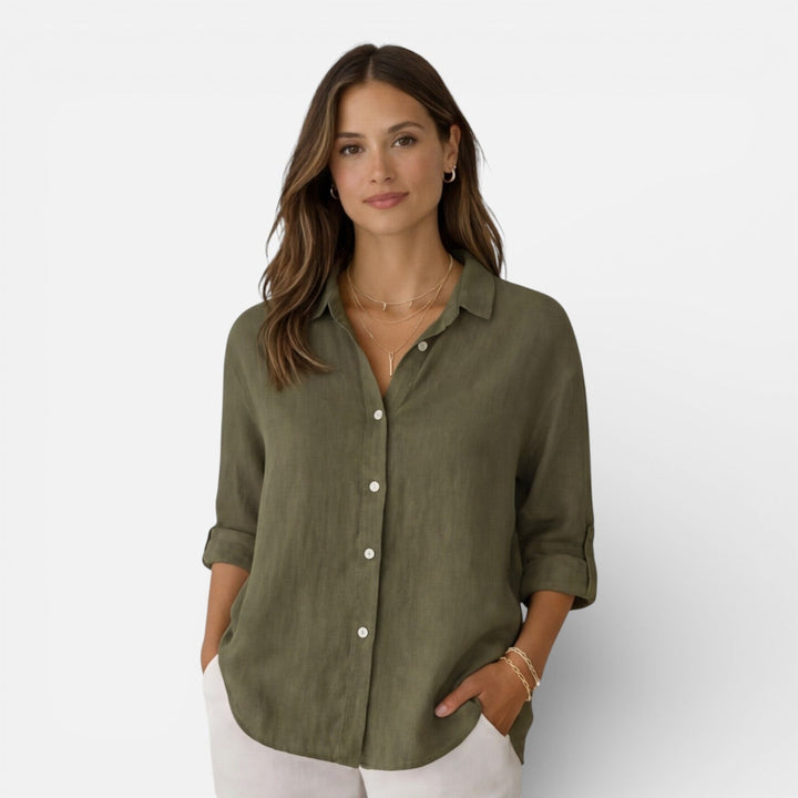 Tamsin | Women Clothing Linen Button-Down Shirt
