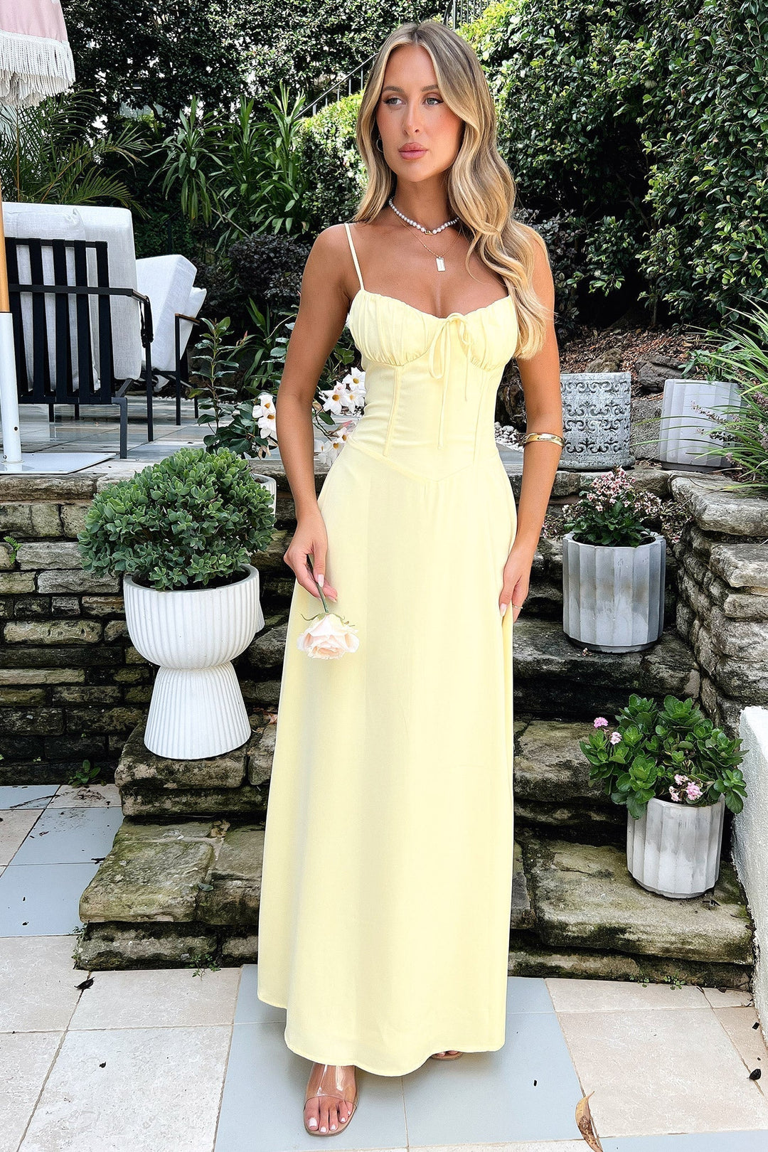 Harriet | Wedding Guest Corset Maxi Dress