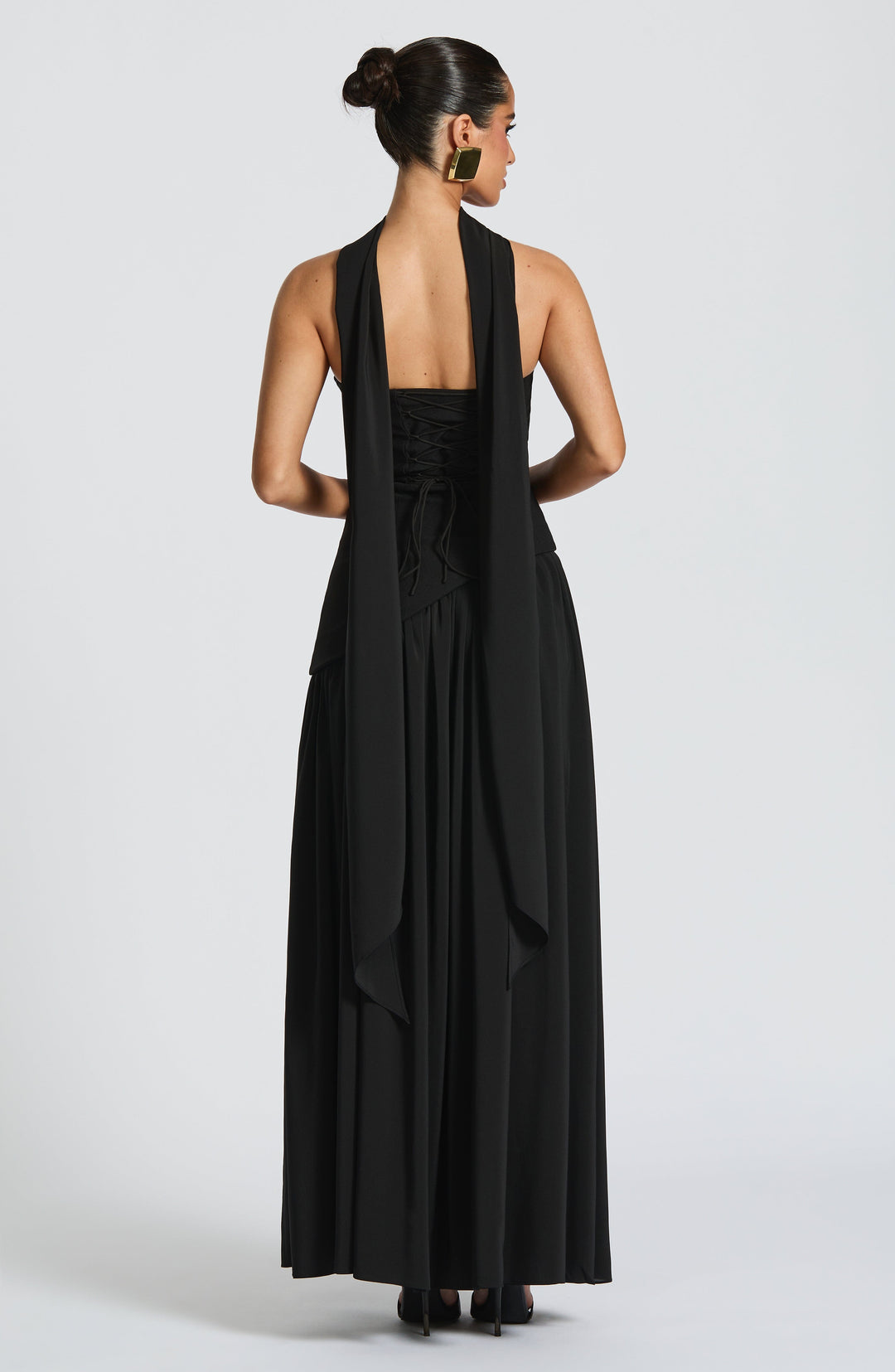 Pippa | Wedding Guest Pleated Maxi Dress with Choker