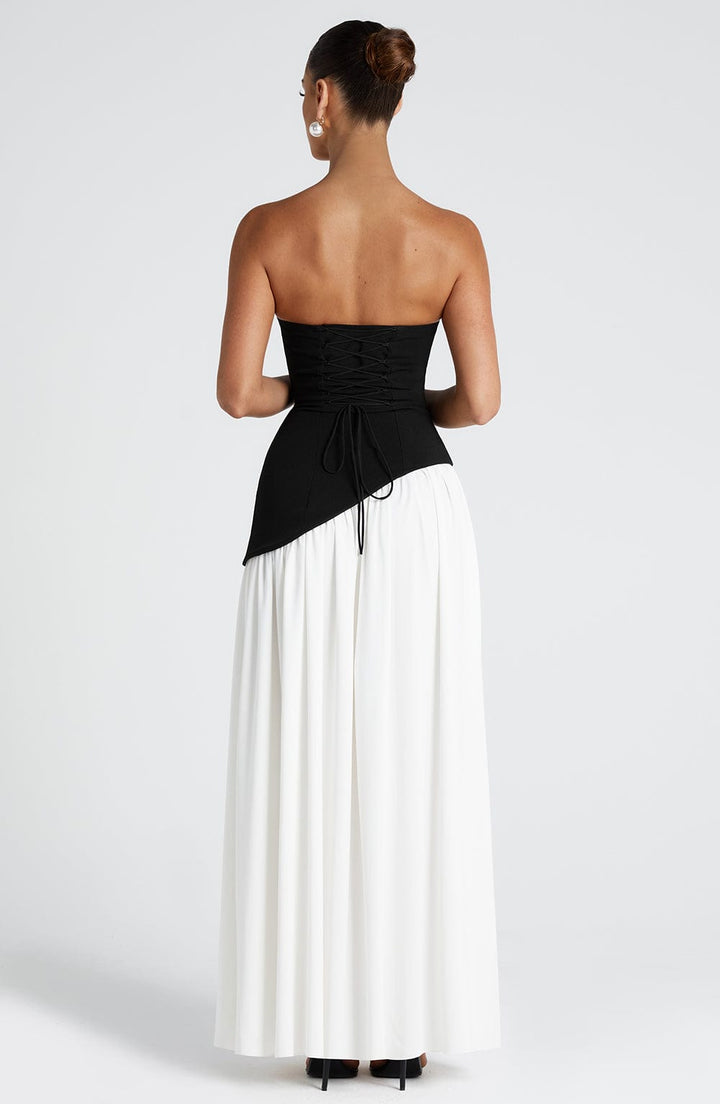 Pippa | Wedding Guest Pleated Maxi Dress with Choker