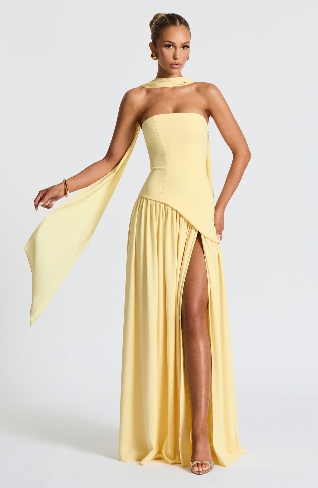 Pippa | Wedding Guest Pleated Maxi Dress with Choker