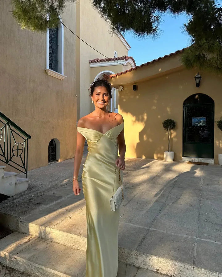 Willow | Wedding Guest Satin Maxi Dress