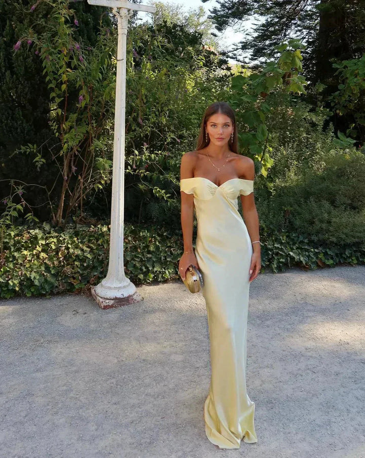 Willow | Wedding Guest Satin Maxi Dress