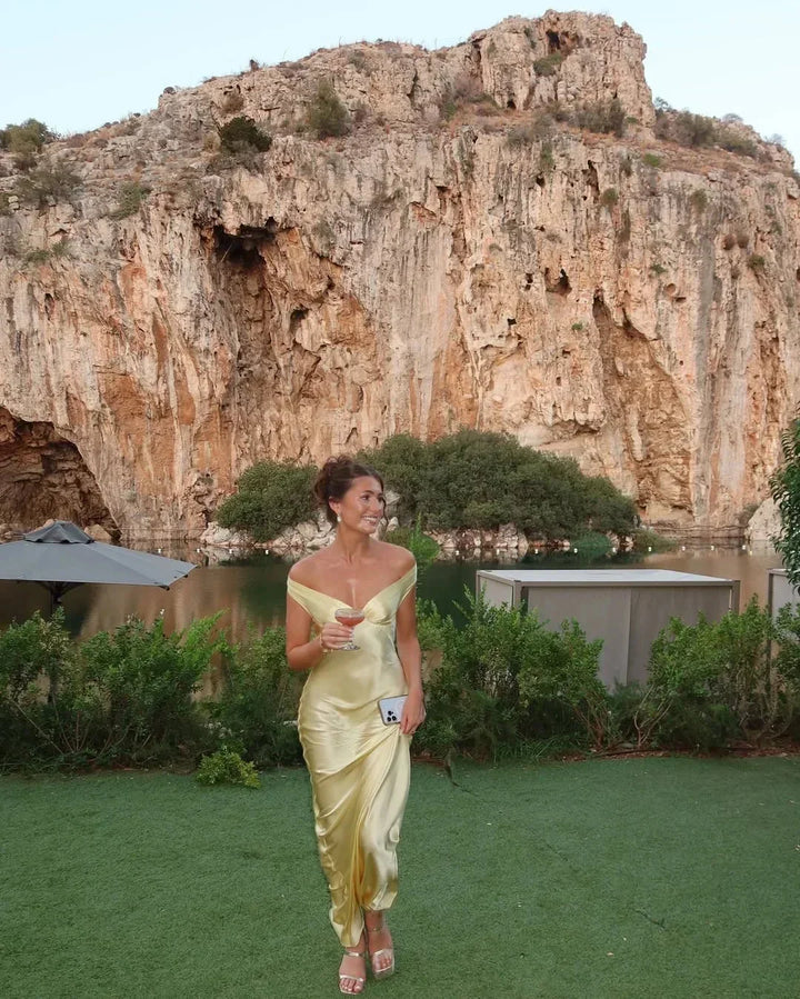 Willow | Wedding Guest Satin Maxi Dress