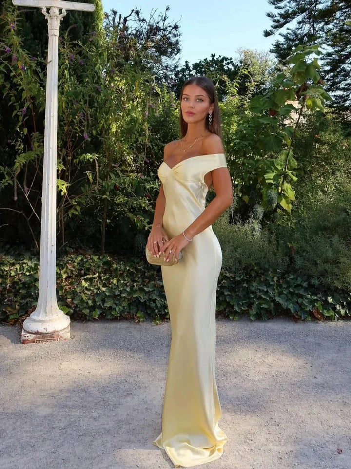 Willow | Wedding Guest Satin Maxi Dress