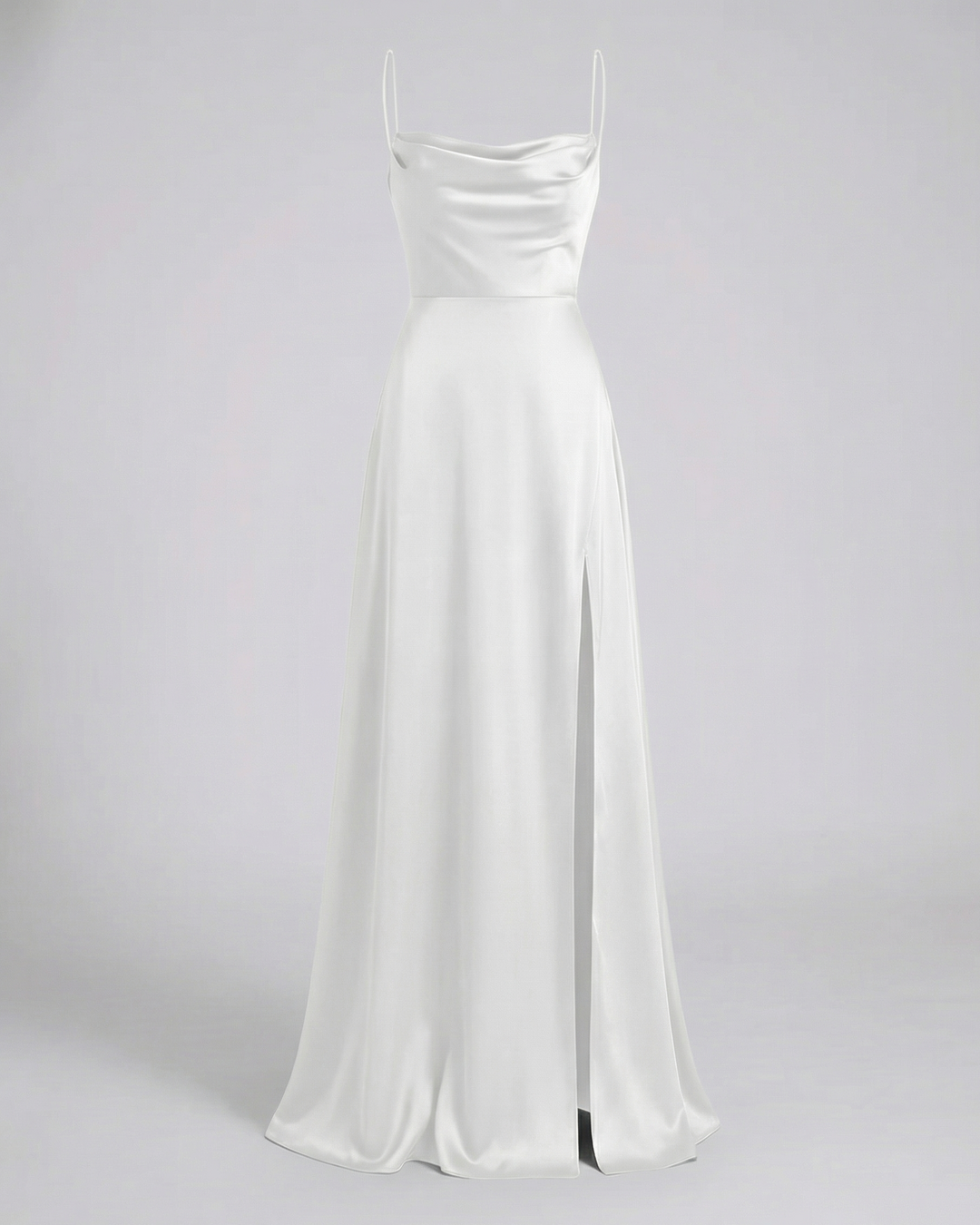 Verity | Satin Cowl Neck Maxi Bridesmaid Dress