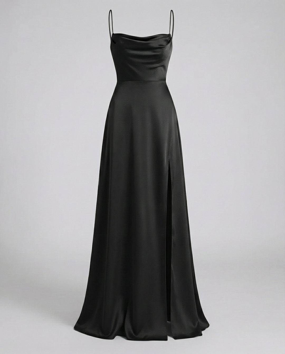 Verity | Satin Cowl Neck Maxi Bridesmaid Dress
