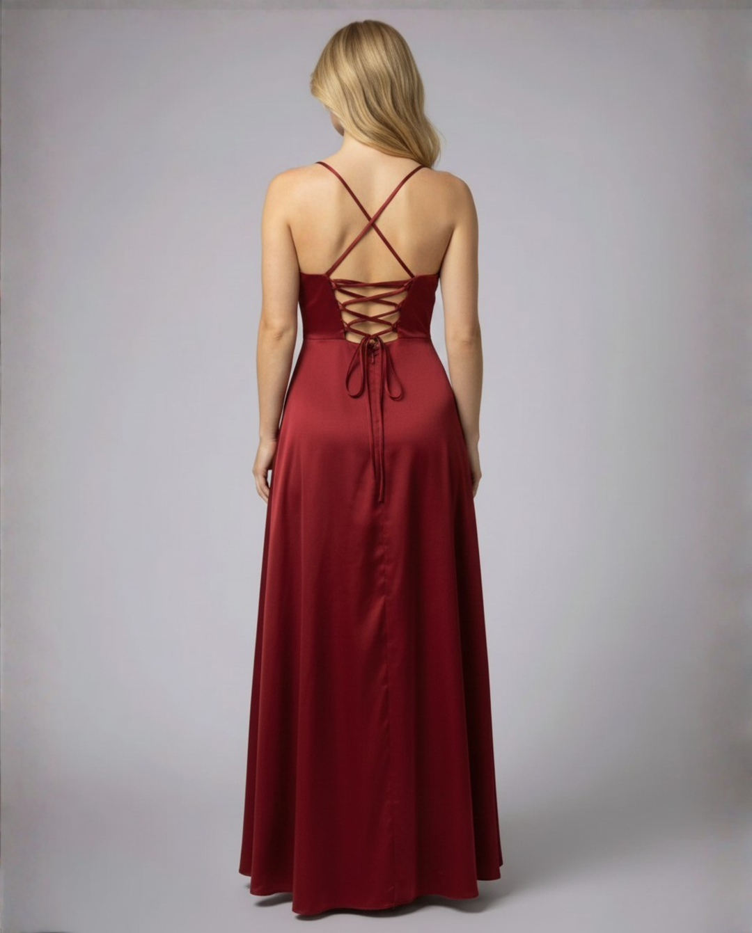 Verity | Satin Cowl Neck Maxi Bridesmaid Dress