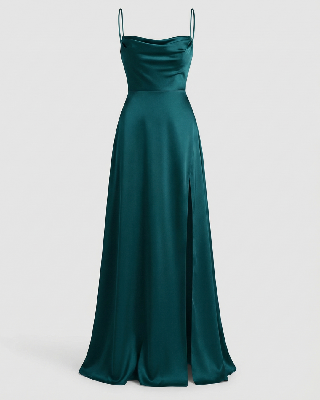 Verity | Satin Cowl Neck Maxi Bridesmaid Dress