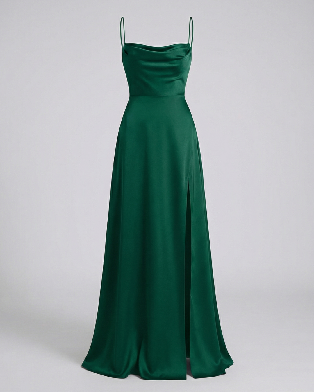 Verity | Satin Cowl Neck Maxi Bridesmaid Dress