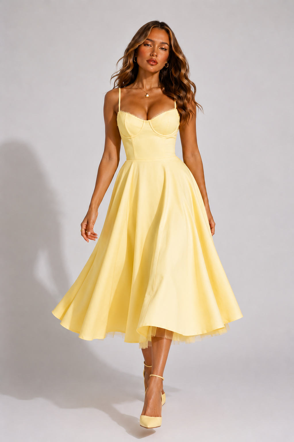 Elsie | Wedding Guest Bustier Midi Dress Women