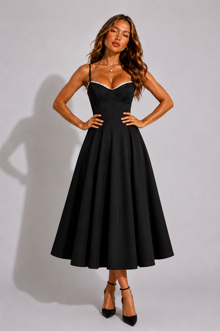 Elsie | Wedding Guest Bustier Midi Dress Women