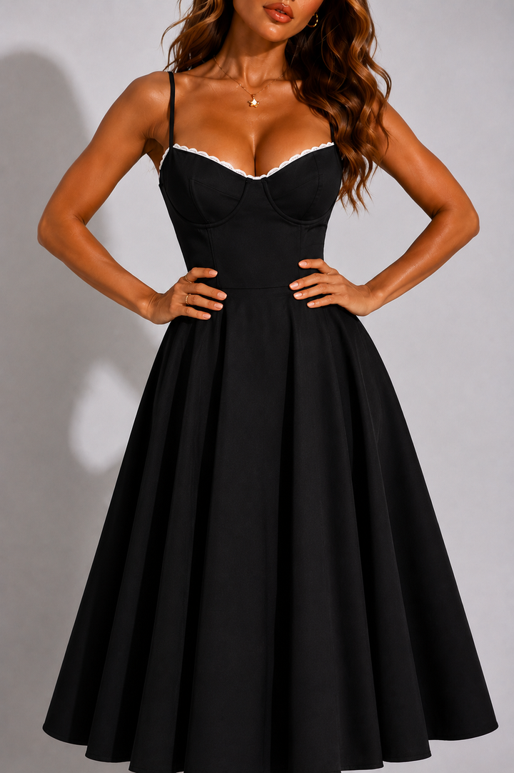 Elsie | Wedding Guest Bustier Midi Dress Women