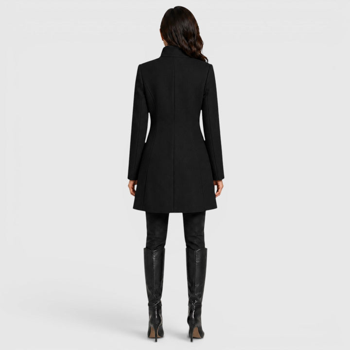 Pippa | Womens Coat Button-Front Stand Collar