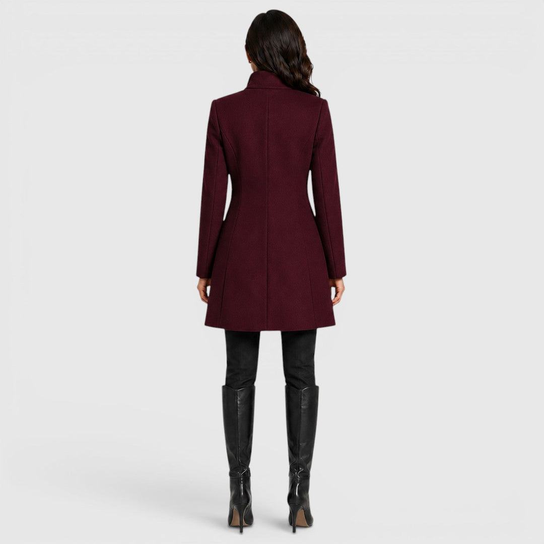 Pippa | Womens Coat Button-Front Stand Collar