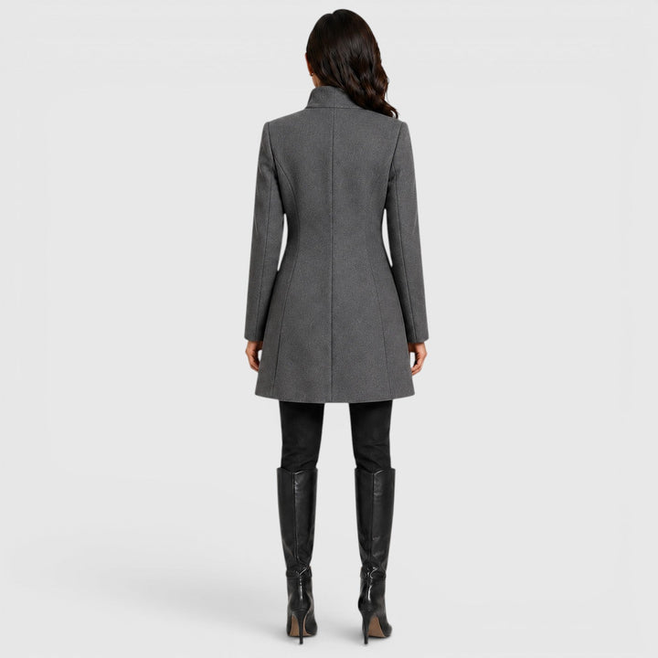 Pippa | Womens Coat Button-Front Stand Collar