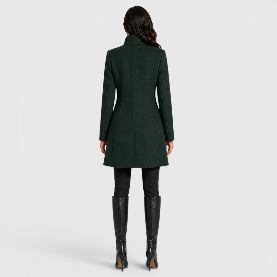 Pippa | Womens Coat Button-Front Stand Collar