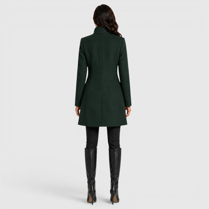 Pippa | Womens Coat Button-Front Stand Collar